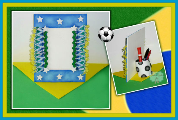 Porta-retrato com porta-treco Copa do Mundo